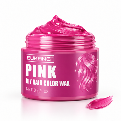 Pink hair colour jar