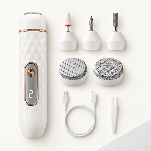 White SoleSmooth foot file and pictured accessories